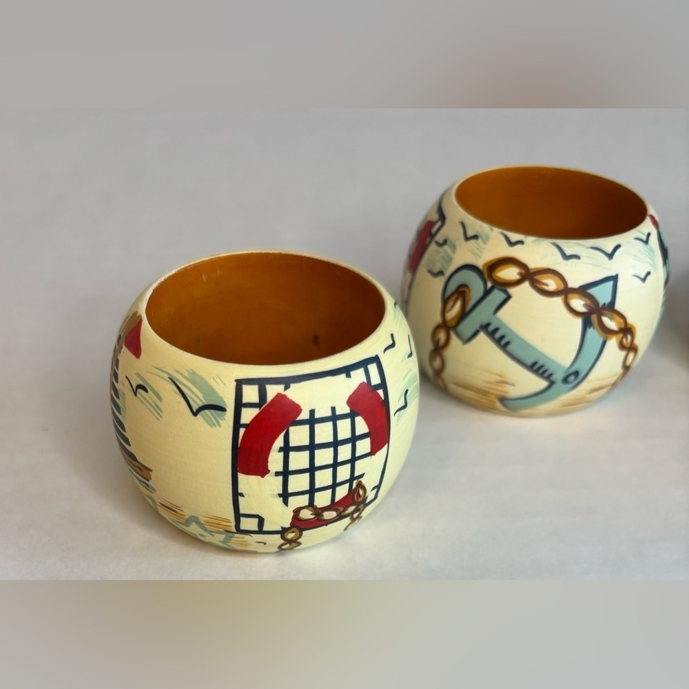 NAUTICAL NAPKIN RINGS (SET OF 4) - Picture 2 of 5